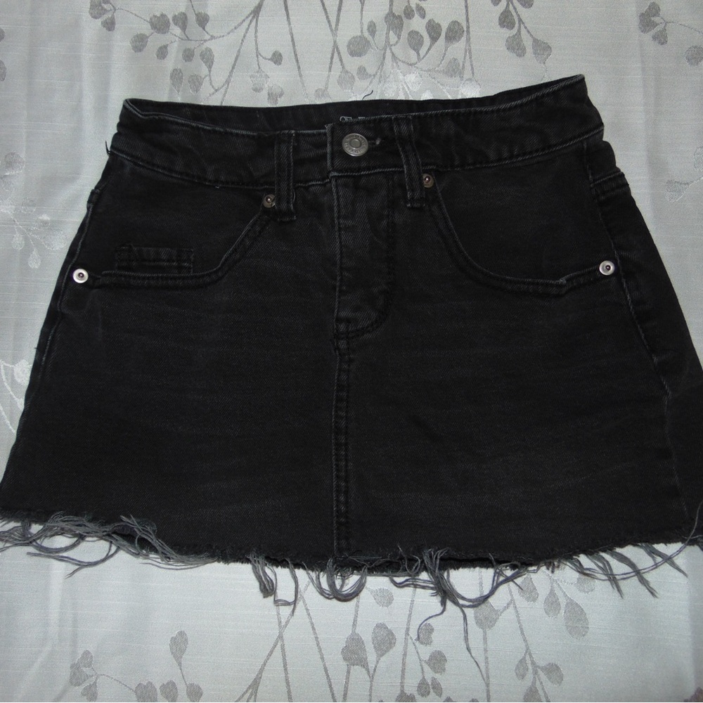 Wild Fable Black Denim Ultra Mini Skirt
